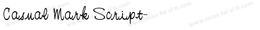 Casual Mark Script字体转换